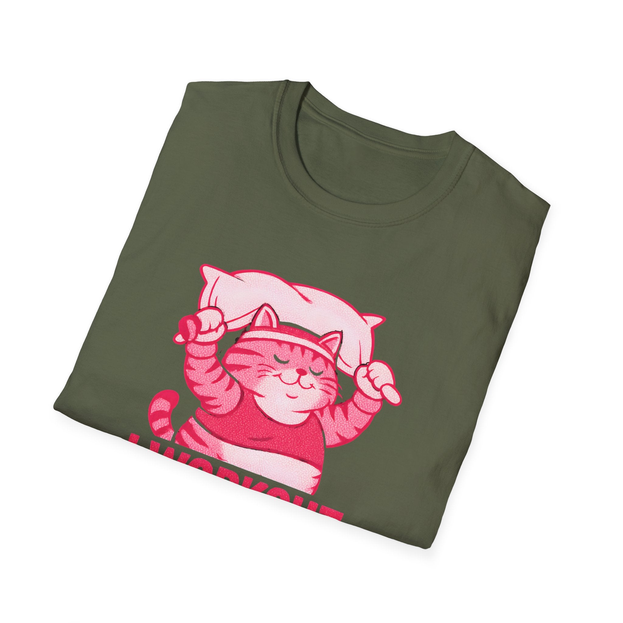 Napping Cat in Activewear T-Shirt