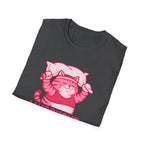 Napping Cat in Activewear T-Shirt