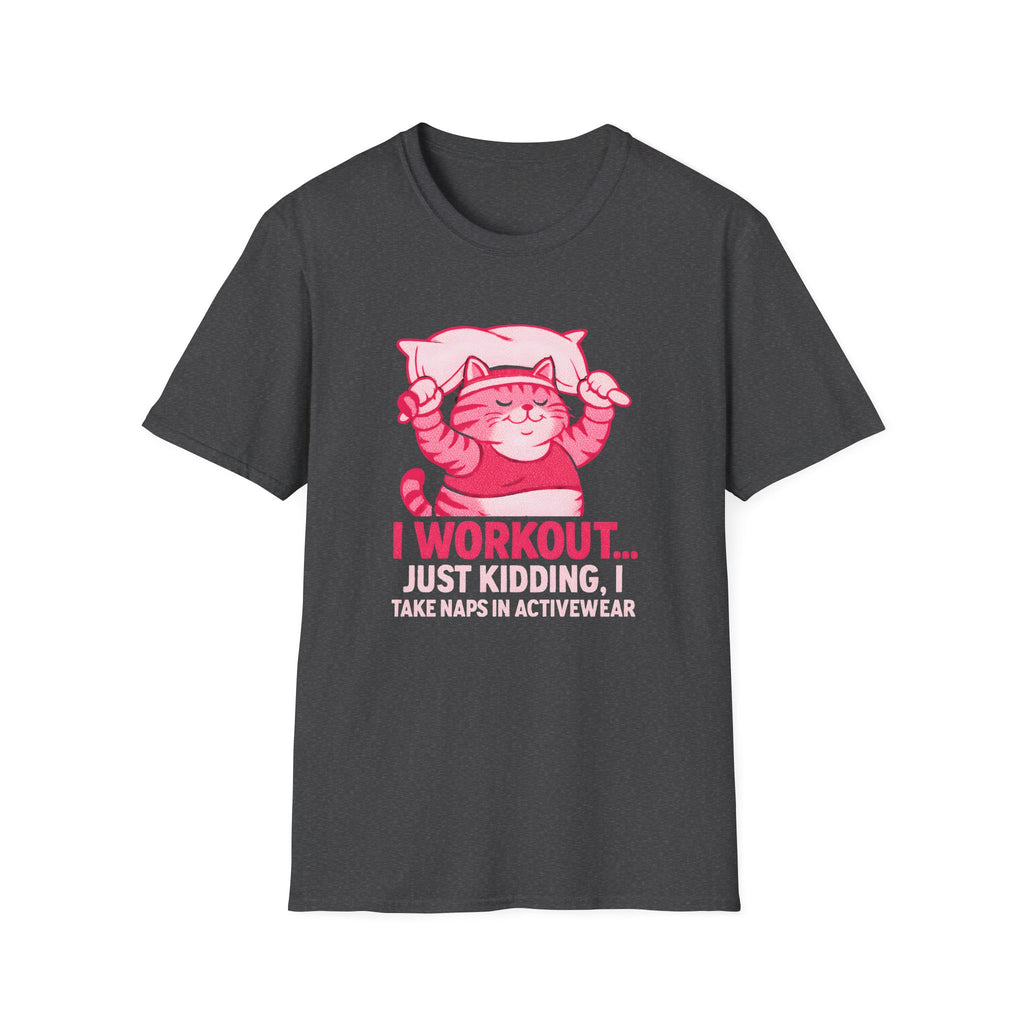 Napping Cat in Activewear T-Shirt